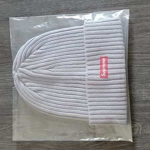 Supreme Overdyed Loose Gauge Grey Beanie